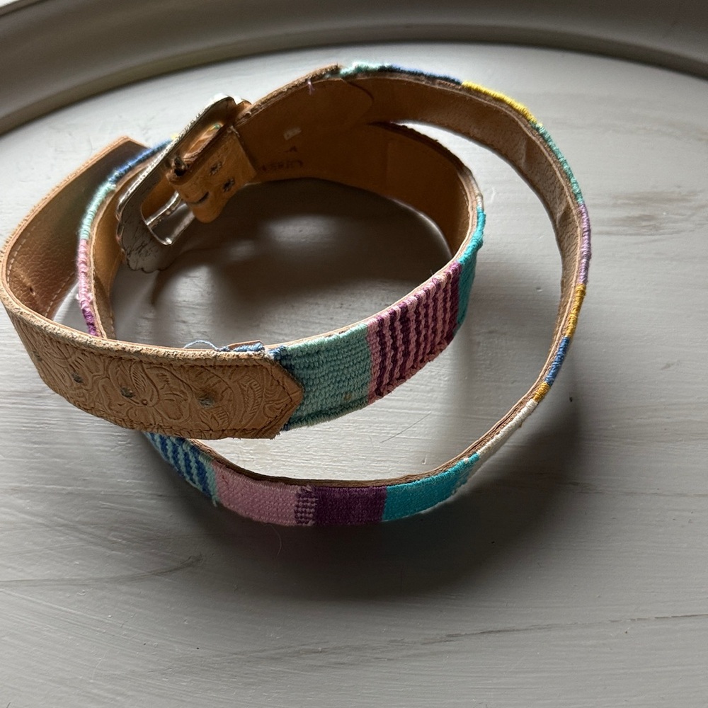 Multicolor Patterned Women's Belt - Picture 2 of 8